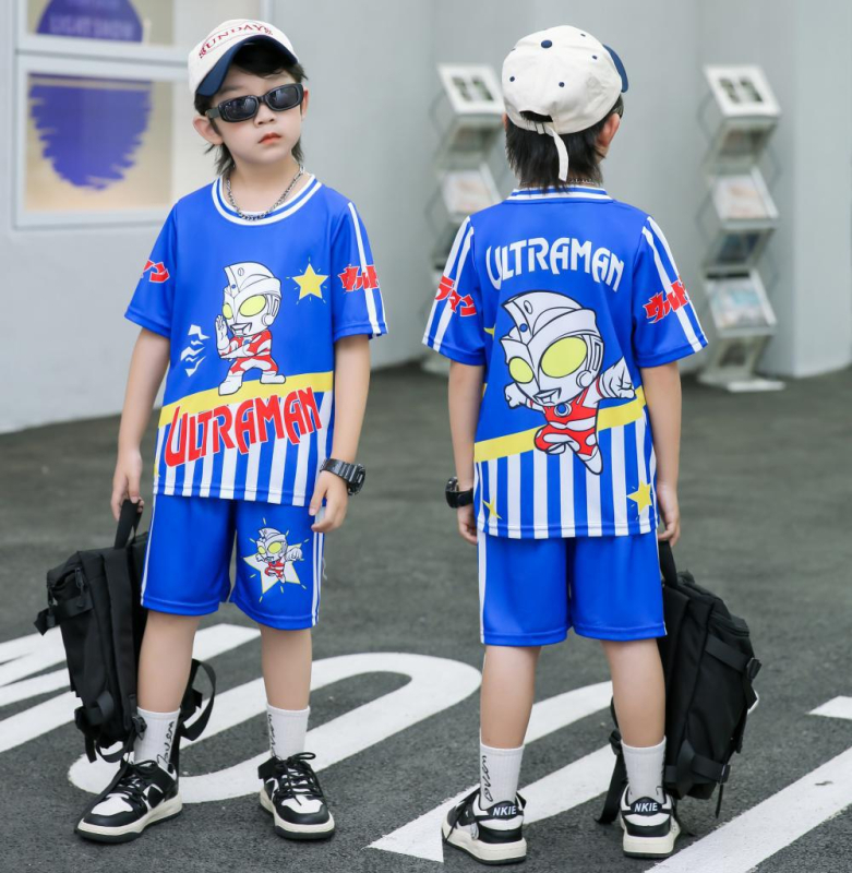 Gyerek kosárlabda egyenruhája, uniszex, 24-darabos készlet, poliészter anyag, nyár–tavasz–őszre, futáshoz és labdajátékokhoz