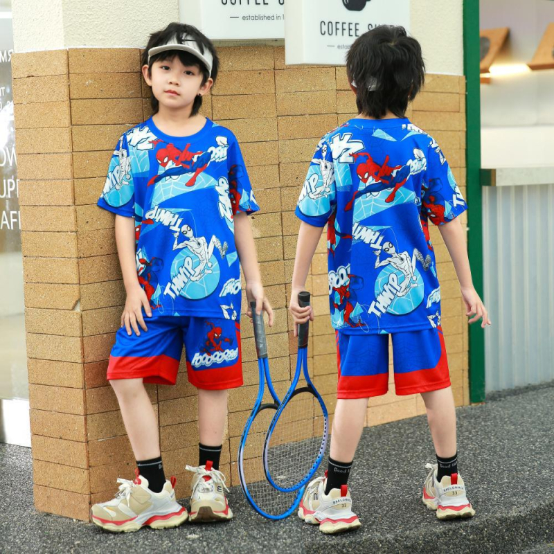 Gyerek kosárlabda egyenruhája, uniszex, 24-darabos készlet, poliészter anyag, nyár–tavasz–őszre, futáshoz és labdajátékokhoz