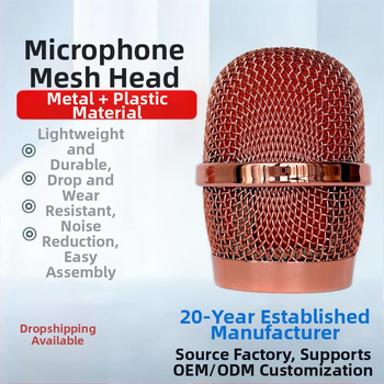 Bezdrôtový mikrofón s mriežkou proti vetru Q7, kovová mriežka s plastovým krúžkom; Yuyao značka; model Q7; spracovanie: tepelne opracované oceľové sieťky, elektroplatňa, lakovanie