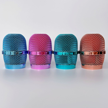 Bezdrôtový mikrofón s mriežkou proti vetru Q7, kovová mriežka s plastovým krúžkom; Yuyao značka; model Q7; spracovanie: tepelne opracované oceľové sieťky, elektroplatňa, lakovanie