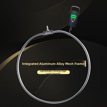 Rybárska sieťová hlava z hliníkovej zliatiny, priemer otvoru siete 35 mm, hĺbka siete 26 cm, jemné očká siete, nezmršťuje sa