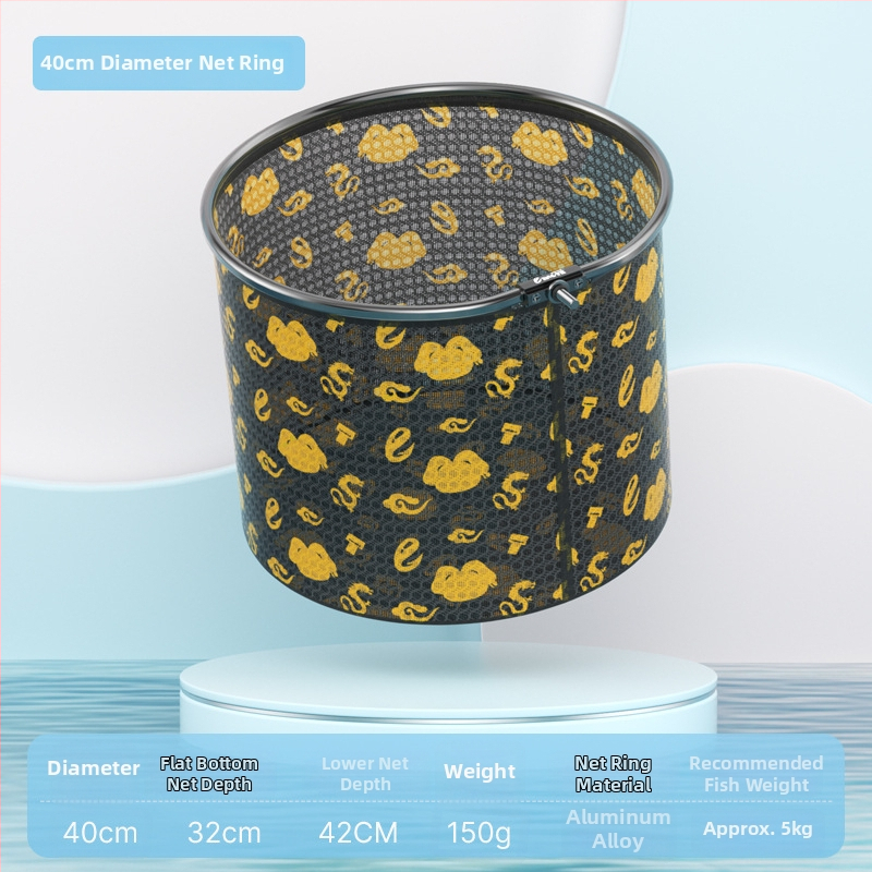 Rybárska sieťová hlava z hliníkovej zliatiny, priemer otvoru siete 35 mm, hĺbka siete 26 cm, jemné očká siete, nezmršťuje sa