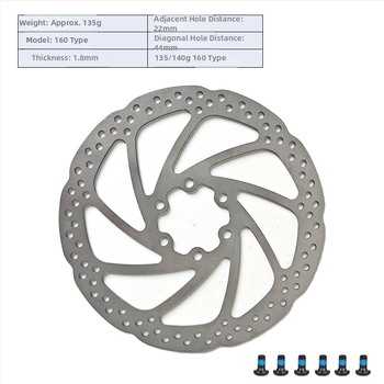 Mehanički disk kočnice rotor za planinski bicikl, disk kočnice, pakiranje tip 160 chuck