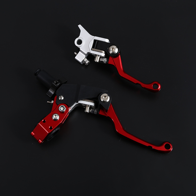 LEMOTO A-298 Manetă frână și ambreiaj pentru motocicletă off-road, aliaj CNC din aluminiu, pliabilă, anti-cădere, universal compatibil