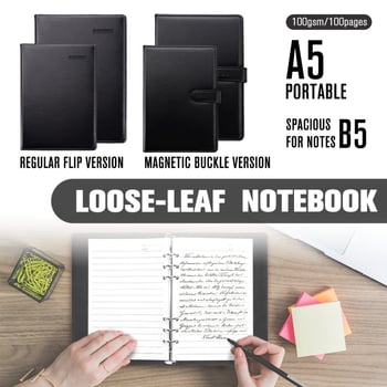 Jurnal de afaceri cu copertă din piele autentică, legare fără arc, Dowling hârtie 80 g/m², 1–50 pagini, stil de birou