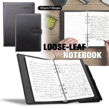 Jurnal de afaceri cu copertă din piele autentică, legare fără arc, Dowling hârtie 80 g/m², 1–50 pagini, stil de birou