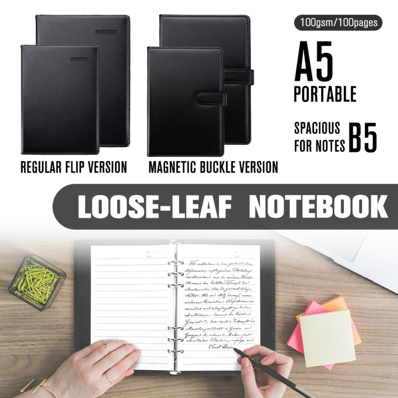 Jurnal de afaceri cu copertă din piele autentică, legare fără arc, Dowling hârtie 80 g/m², 1–50 pagini, stil de birou