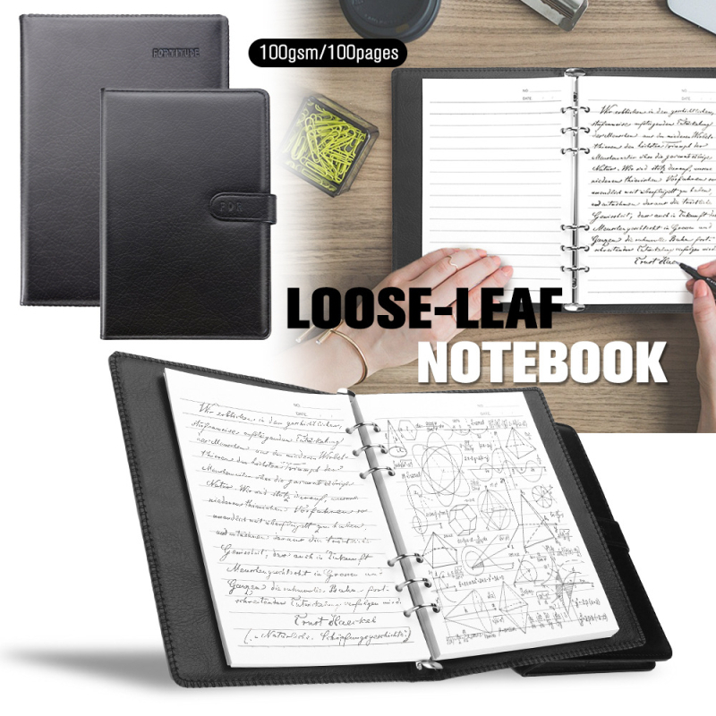 Jurnal de afaceri cu copertă din piele autentică, legare fără arc, Dowling hârtie 80 g/m², 1–50 pagini, stil de birou