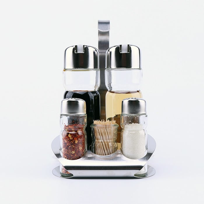 Set boca za začine za hotelsku i restoran stol – staklo, prilagodljiva obrada, izlazak proljeće 2017, prvoklasna kvaliteta, moderni minimalistički stil