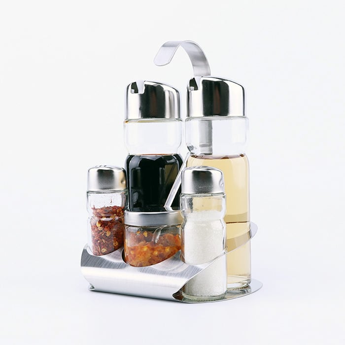 Set boca za začine za hotelsku i restoran stol – staklo, prilagodljiva obrada, izlazak proljeće 2017, prvoklasna kvaliteta, moderni minimalistički stil
