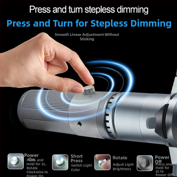 Φωτιστικό πλήρωσης φωτογράφισης - χειροκίνητο RGB LED, ρυθμιζόμενος εστιακός, ενσωματωμένη μπαταρία, 2500K-9900K