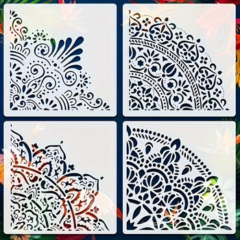 Șablon DIY pentru perete cu mandala și decupaje dantelate — Brand Shuqiao, kit DIY, fără import, fără autorizare IP