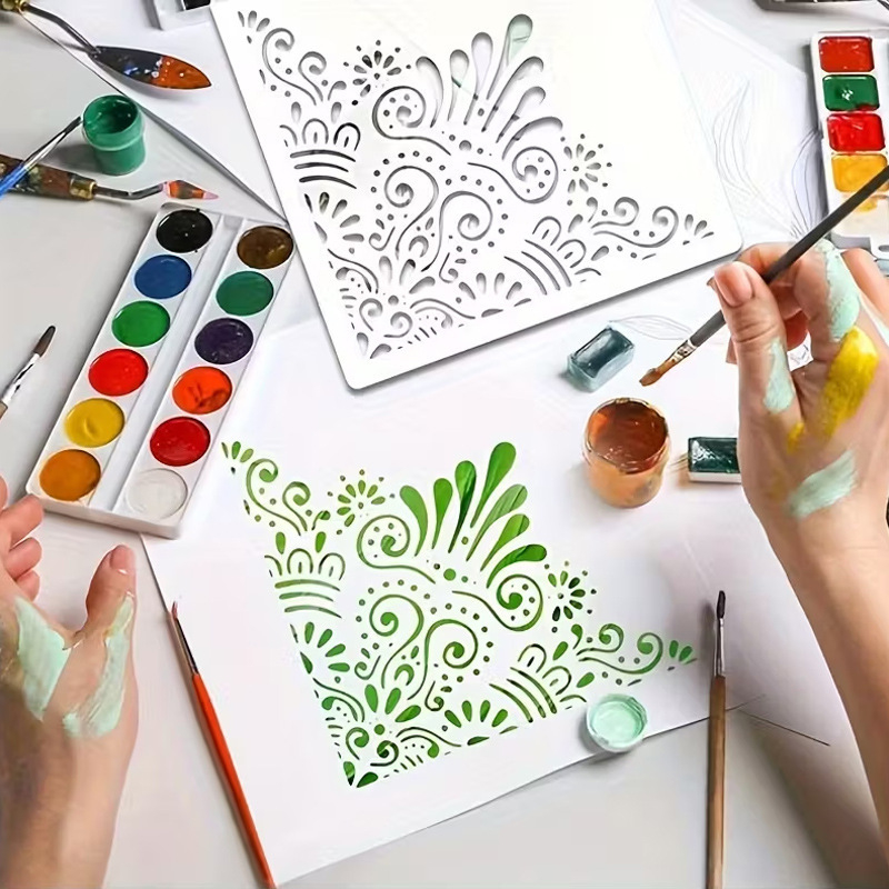 Șablon DIY pentru perete cu mandala și decupaje dantelate — Brand Shuqiao, kit DIY, fără import, fără autorizare IP