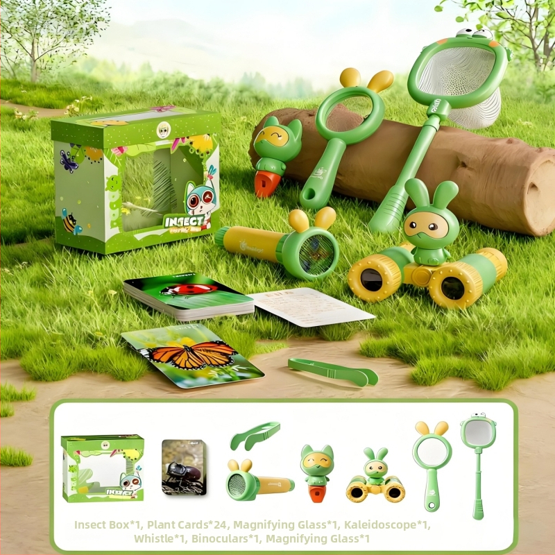 Obrazovno-optički set za djecu: teleskop, kaleidoskop, projekcijska svjetiljka, zviždaljka i baterijska lampica; Materijal: plast • Uzrast 3–6 godina • Značka: Smart Cat • 3C certifikat: 2024152202053465 • Pakiranje: papirnata kutija