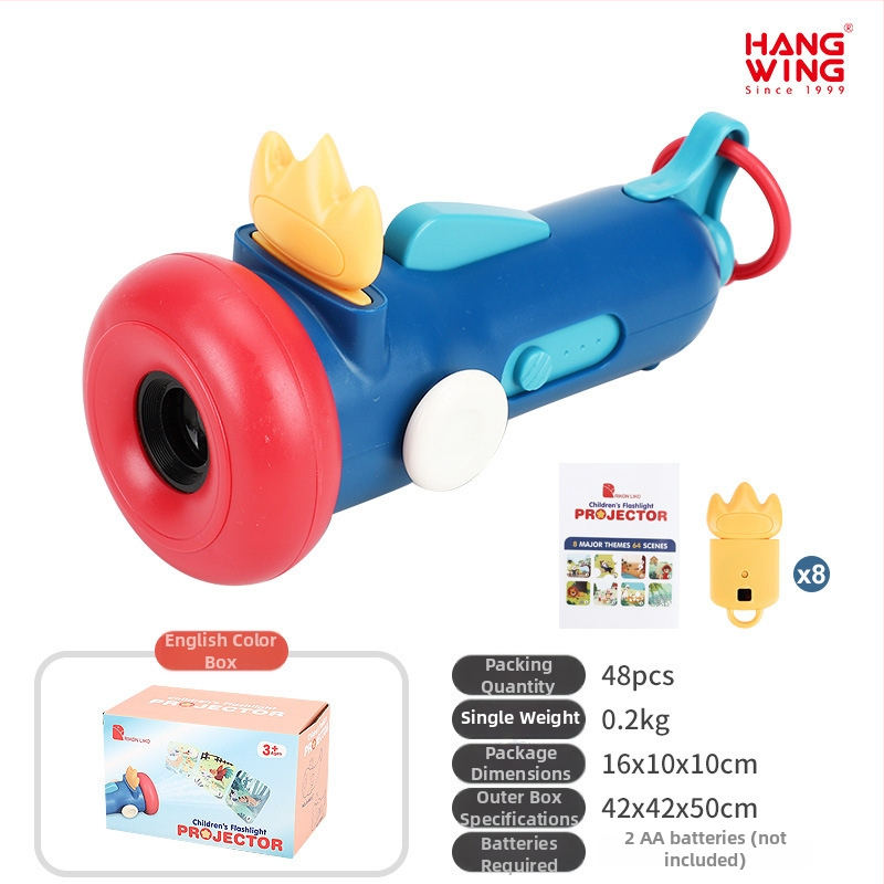 Detská projekčná rozprávacia mašinka so zvukom a svetlom — plastové telo; napájanie bežnými suchými batériami; vhodné pre deti 4–6 rokov; kategória: stroj na rozprávanie príbehov pre predškolák