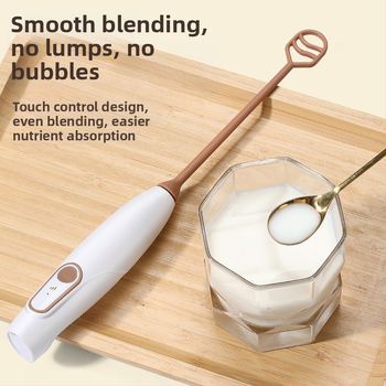 Ručný bezdrôtový elektrický mixér na prášky mlieka a kakaa, šľahanie, kompaktný a prenášateľný, PP materiál, prispôsobiteľný
