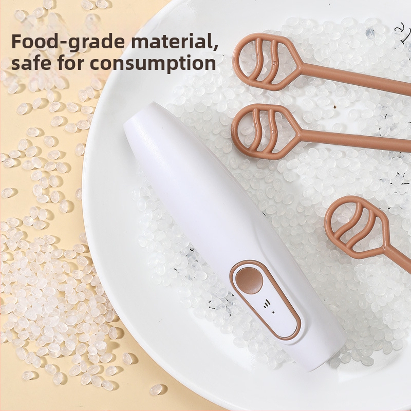 Ručný bezdrôtový elektrický mixér na prášky mlieka a kakaa, šľahanie, kompaktný a prenášateľný, PP materiál, prispôsobiteľný