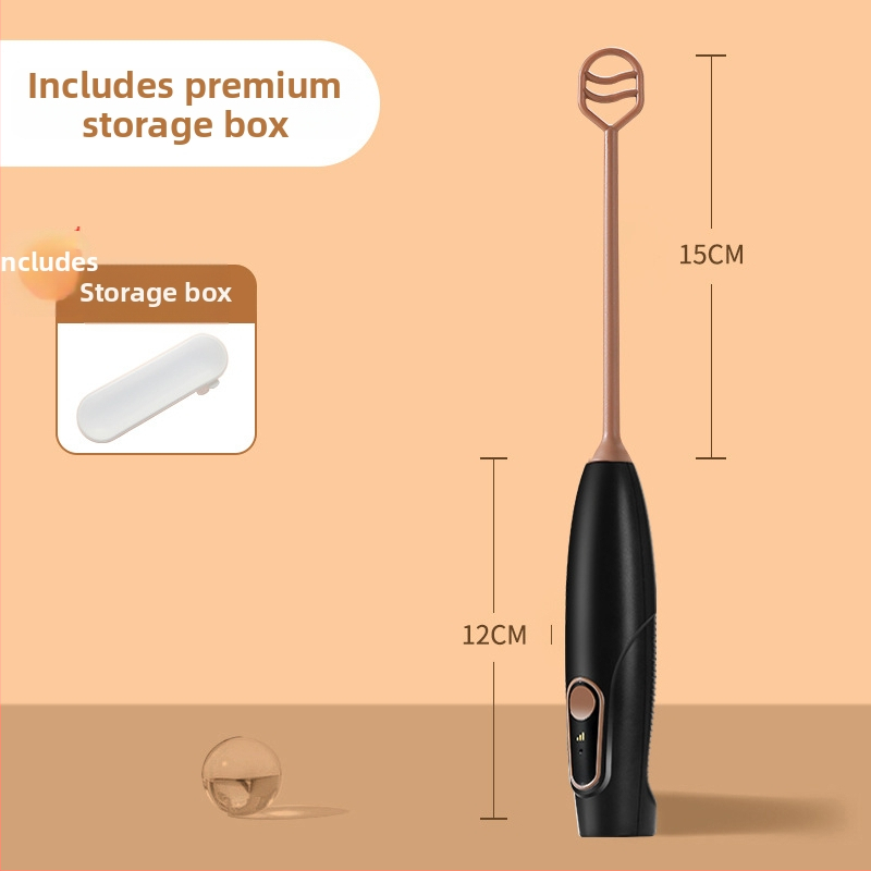 Ručný bezdrôtový elektrický mixér na prášky mlieka a kakaa, šľahanie, kompaktný a prenášateľný, PP materiál, prispôsobiteľný