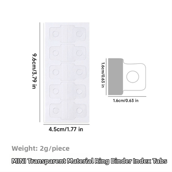 PET obruč za dnevnik s kružnim otvorom, samoljepiva pozadina — dodatak za organizaciju bilježnica i DIY modifikacije