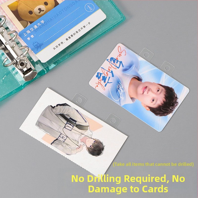 PET obruč za dnevnik s kružnim otvorom, samoljepiva pozadina — dodatak za organizaciju bilježnica i DIY modifikacije