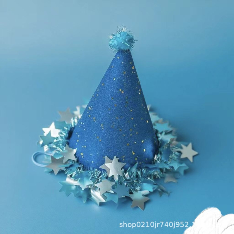 Rođendanska kapa sa zvjezdom, papirnati rekviziti za događaje, sladak crtani stil — Rekviziti za prostor (Brand: Other, Materijal: Papir, Stil: Cute cartoon/birthday/holiday)