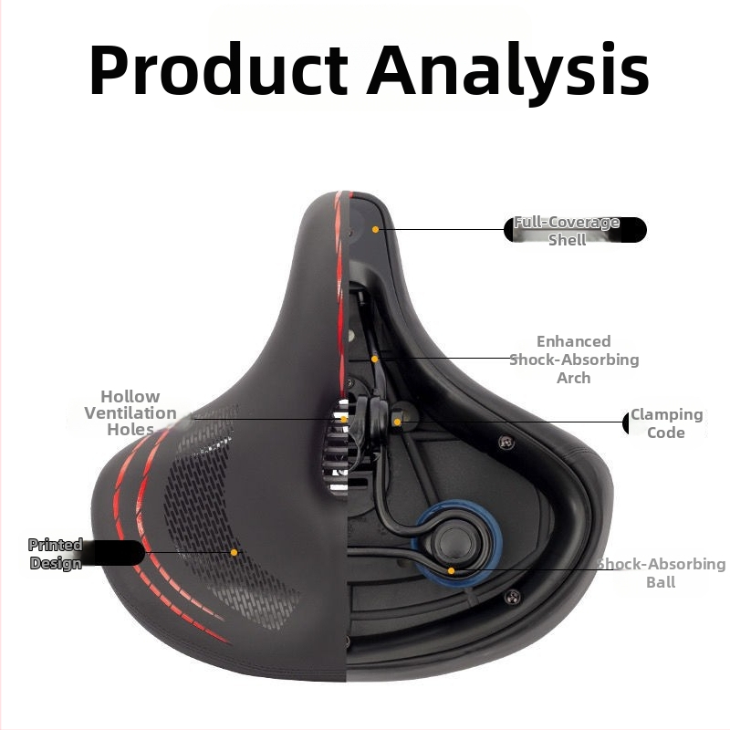 Wheelup 7023 Σέλα Ποδηλάτου — Άνετο Μαξιλάρι Καθίσματος για Απλό Ποδήλατο