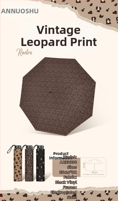 Annuoshu ομπρέλα τριών πτυχών με οκτώ βραχίονες, χειροκίνητο άνοιγμα, UPF 50+ προστασία UV, μεταλλικός σκελετός