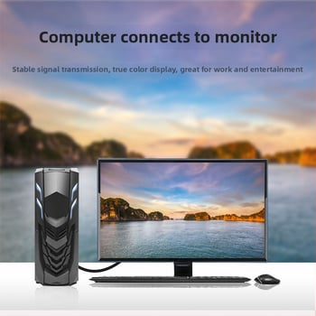 VGA kabel 1,5 m, visoke rezolucije za stolno računalo, prijenosno računalo, monitor i projektor