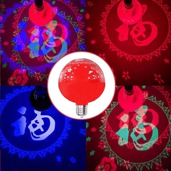 LED projektna svjetiljka sa znakom Fu – rotirajući lampioni za Proljetni festival, vješanje, napajanje AC, bez pametnog upravljanja