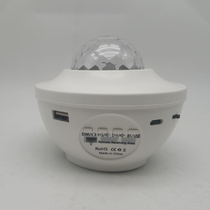 Projektna lampa sa zvjezdanim nebom i vodnim valovima, USB napajanje, Bluetooth zvuk, daljinski upravljač, stolna verzija