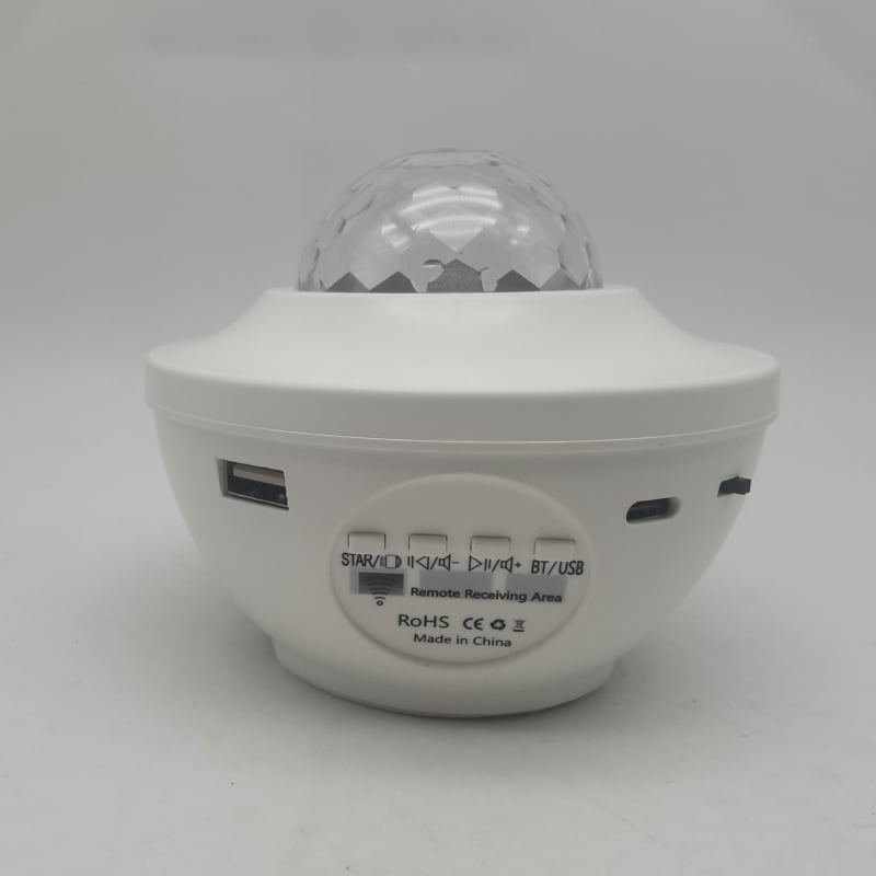 Projektna lampa sa zvjezdanim nebom i vodnim valovima, USB napajanje, Bluetooth zvuk, daljinski upravljač, stolna verzija