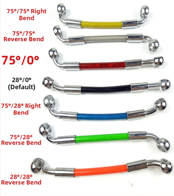 Moorer 0008 brzdová hadica pre predné a zadné kotúčové brzdy, vysokotlaké oceľové opletenie