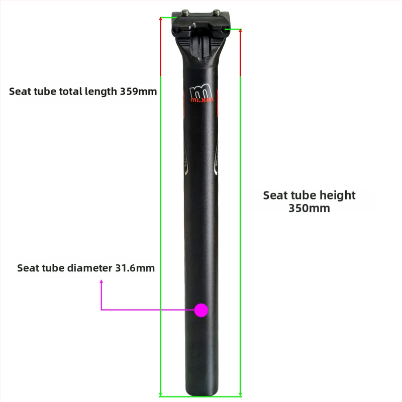 Αλουμινένιος σωλήνας σέλας ποδηλάτου Mi.xim/Miximo Luxe, συμβατός με ποδήλατα βουνού, προσαρμόσιμος