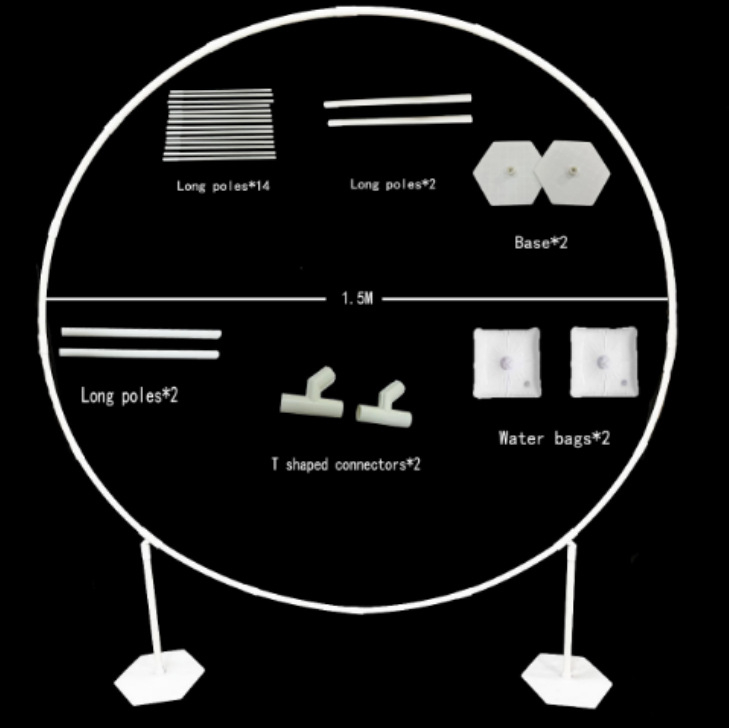 Plastična balon arka kolona – srce oblikovan prsten i zračni krug, vanjska dekoracija za prijedlog, šifra proizvoda Arch; pogodna za vanjske prostore; sportski događaji; bez uvoza
