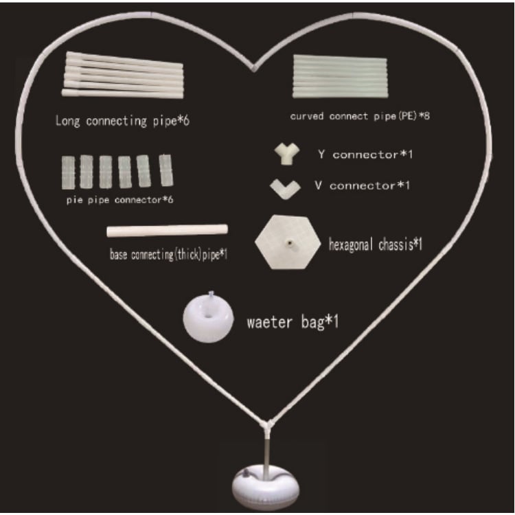 Plastična balon arka kolona – srce oblikovan prsten i zračni krug, vanjska dekoracija za prijedlog, šifra proizvoda Arch; pogodna za vanjske prostore; sportski događaji; bez uvoza