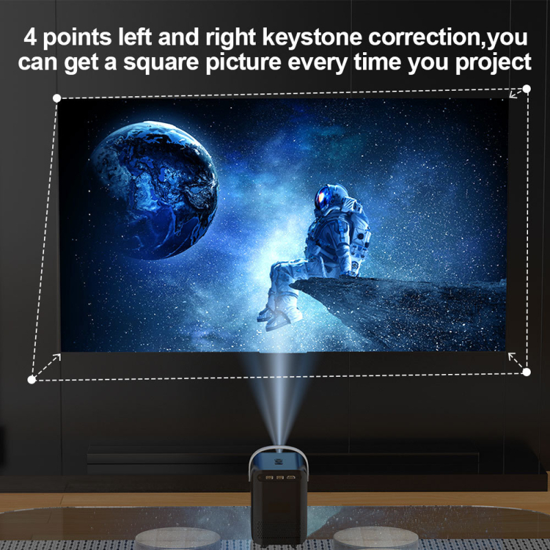 Pametni prenosni kućni projektor s H700 čipom, Android kompatibilan, 4K podrška, USB sučelje, glasovno upravljanje, memorija RAM+ROM: 1GB+8GB / 2GB+16GB / 4GB+32GB