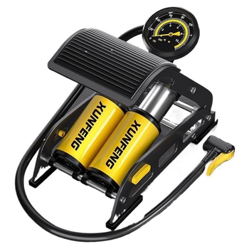 Pedalna pumpa za automobilsku gumu s digitalnim zaslonom, 240V, 220W, više od dva cilindra, svjetlo upozorenja