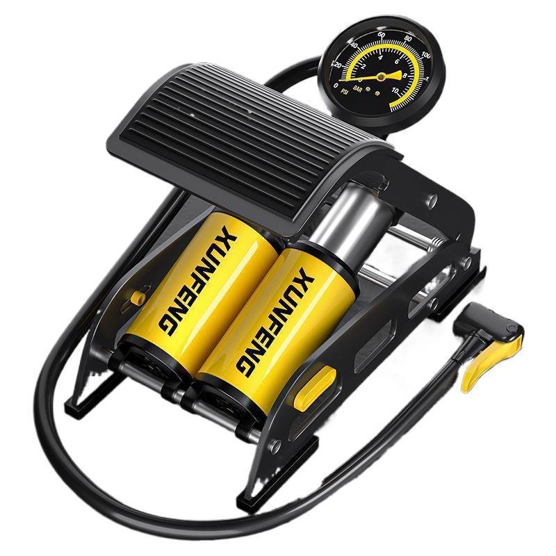 Pedalna pumpa za automobilsku gumu s digitalnim zaslonom, 240V, 220W, više od dva cilindra, svjetlo upozorenja