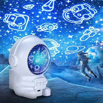 Astronaut projektor zvjezdanog neba – stolna noćna svjetiljka za djecu, USB ili baterijsko napajanje, bez pametnih funkcija