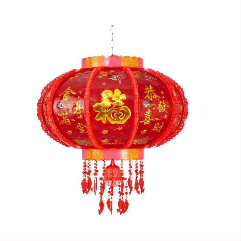 LED lampion u kineskom stilu za Novu godinu, šareni okretni ovalni lampion, injekcijsko oblikovanje, klasični stil