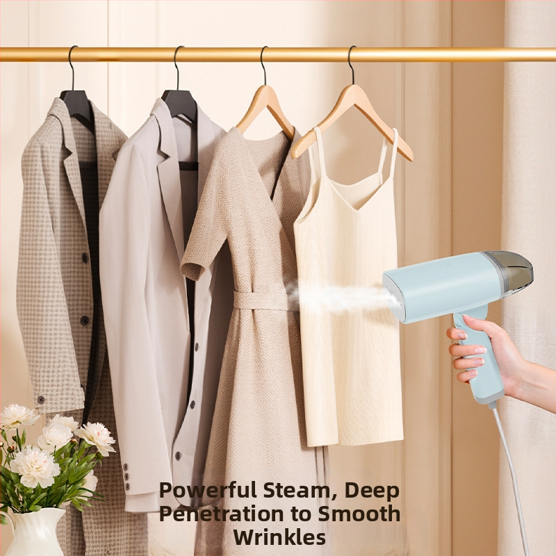 Ručný parný odstraňovač na oblečenie – prenosný, objem 0.8 L, 111–240 V, 50 W, mechanické ovládanie, PET vnútorný zásobník