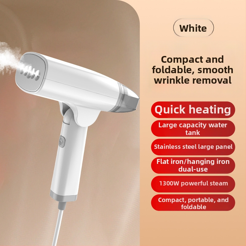 Ručný parný odstraňovač na oblečenie – prenosný, objem 0.8 L, 111–240 V, 50 W, mechanické ovládanie, PET vnútorný zásobník