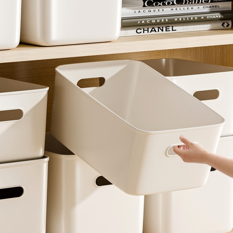 Stolna kutija za pohranjivanje, PP plastična kutija za organiziranje, model Hk-25101501, kapacitet 18, moderno minimalistički stil, pogodna za dnevni boravak