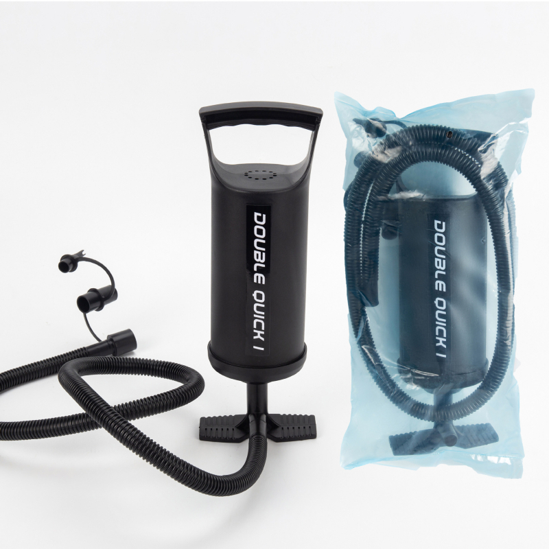 Ručna dvostruka pumpa za zrak (Model 198), plastično kućište, za lopte, uključuje 2 adaptera za nadimanje