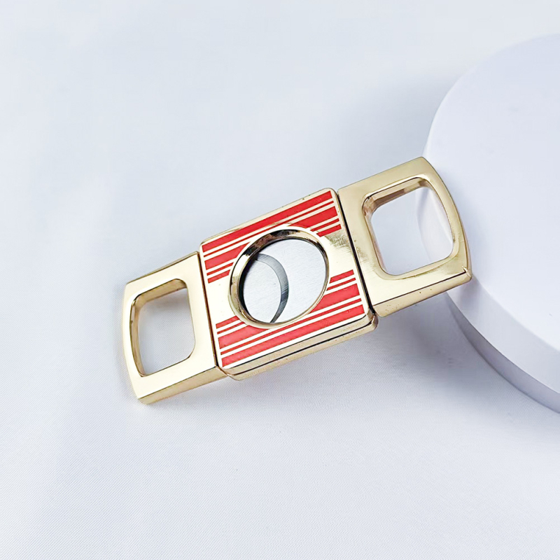 Dvostruki rezač za cigare — Lijunshi, nehrđajući čelik, elektroplatirana površina, jednostavan dizajn