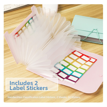 A6 mini 13-priehradková akordeónová schránka, PP materiál, prispôsobenie, tlač loga (Model sy241226)