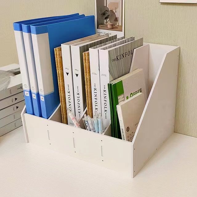 Stolni organizator dokumenata od drvo-plastike, model File box, marka Yuzi slo, debljina 5 mm, stražnja širina 90 mm