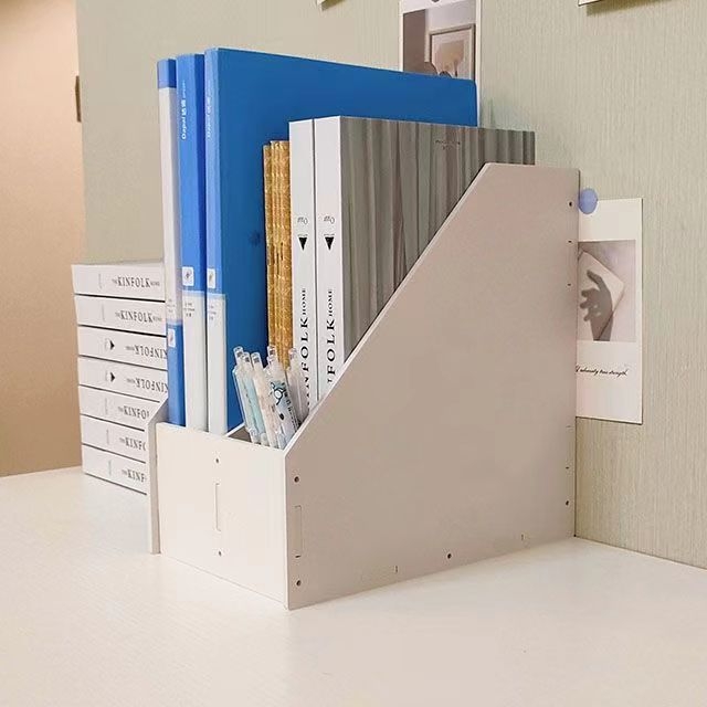 Stolni organizator dokumenata od drvo-plastike, model File box, marka Yuzi slo, debljina 5 mm, stražnja širina 90 mm