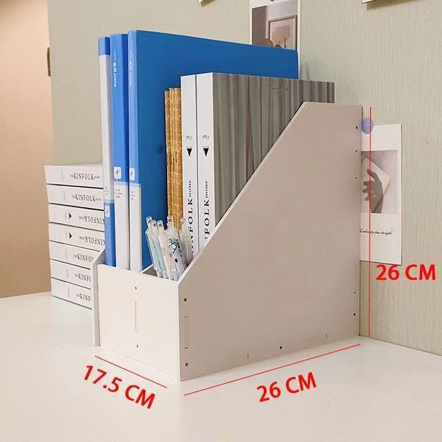 Stolni organizator dokumenata od drvo-plastike, model File box, marka Yuzi slo, debljina 5 mm, stražnja širina 90 mm