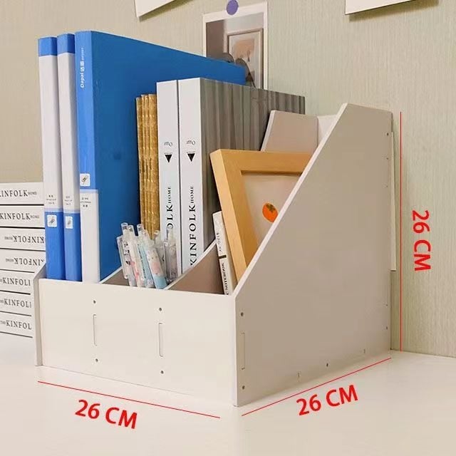 Stolni organizator dokumenata od drvo-plastike, model File box, marka Yuzi slo, debljina 5 mm, stražnja širina 90 mm